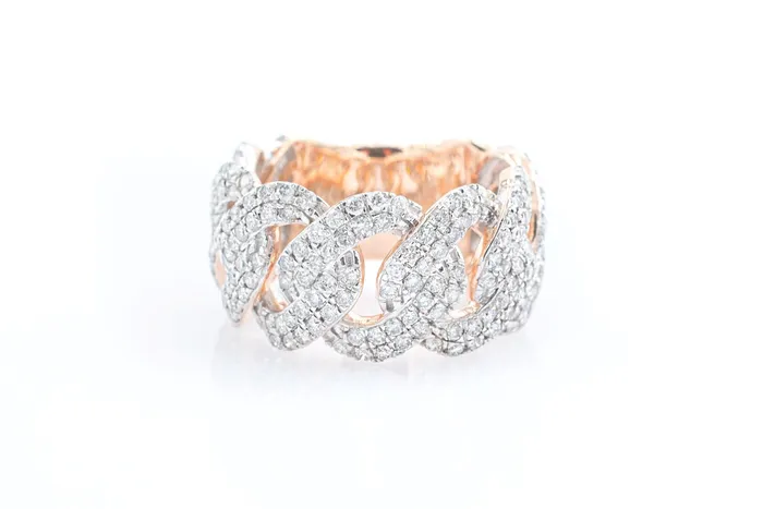Crown Jewels Coin Rings 3 ctw Mens Diamond Cuban Style Ring