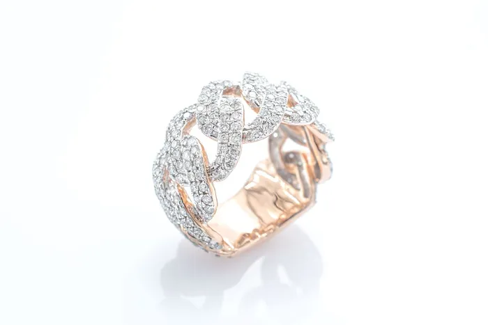 Crown Jewels Coin Rings 3 ctw Mens Diamond Cuban Style Ring