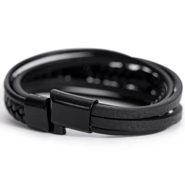 Dad Gift From Daughter A Place In Your Heart Mens Braided Leather Bracelet with Cross Christmas Gift or A Birthday Present For Him ShineOn Fulfillment Bracelets