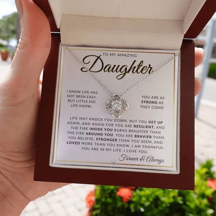 Daughter Gift Idea Pendant Necklace For My Daughter Sentimental Message of Encouragement Great Christmas Gift Birthday Present or Graduation Surprise ShineOn Fulfillment Necklaces
