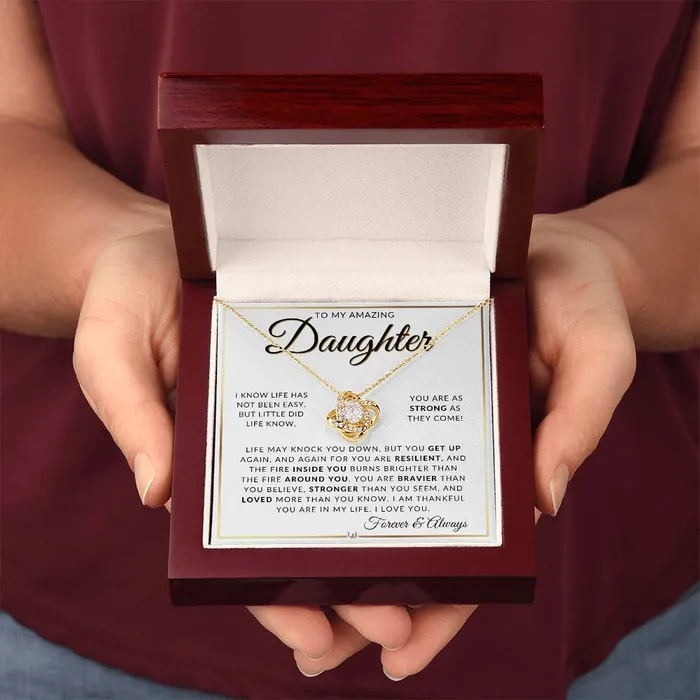 Daughter Gift Idea Pendant Necklace For My Daughter Sentimental Message of Encouragement Great Christmas Gift Birthday Present or Graduation Surprise ShineOn Fulfillment Necklaces