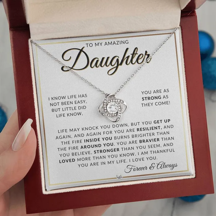 Daughter Gift Idea Pendant Necklace For My Daughter Sentimental Message of Encouragement Great Christmas Gift Birthday Present or Graduation Surprise ShineOn Fulfillment Necklaces