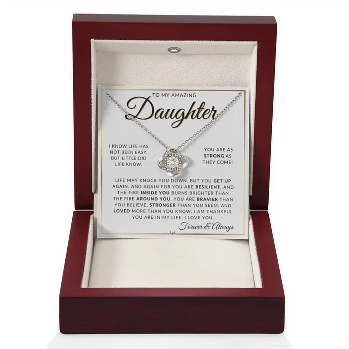 Daughter Gift Idea Pendant Necklace For My Daughter Sentimental Message of Encouragement Great Christmas Gift Birthday Present or Graduation Surprise ShineOn Fulfillment Necklaces