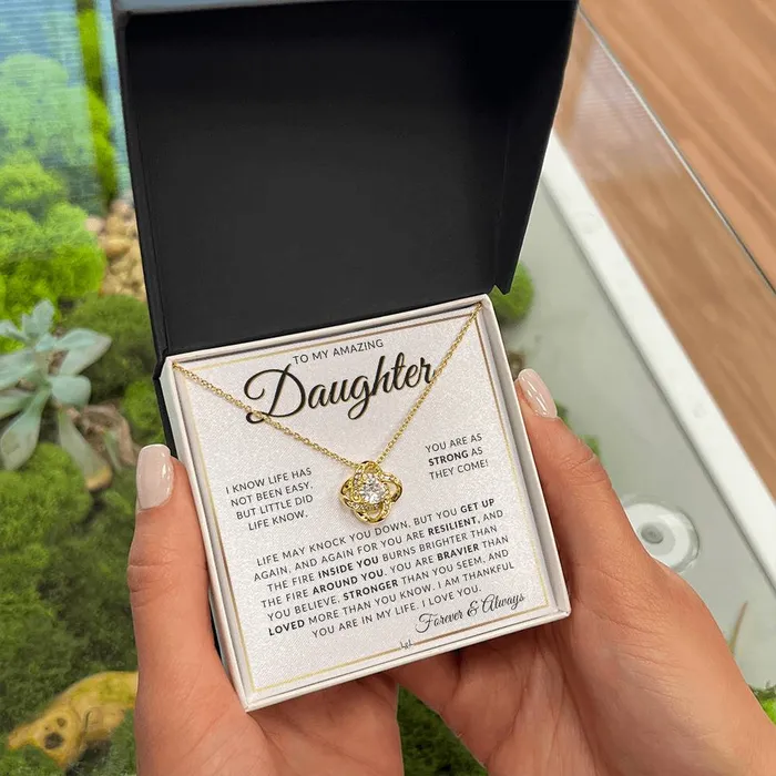 Daughter Gift Idea Pendant Necklace For My Daughter Sentimental Message of Encouragement Great Christmas Gift Birthday Present or Graduation Surprise ShineOn Fulfillment Necklaces