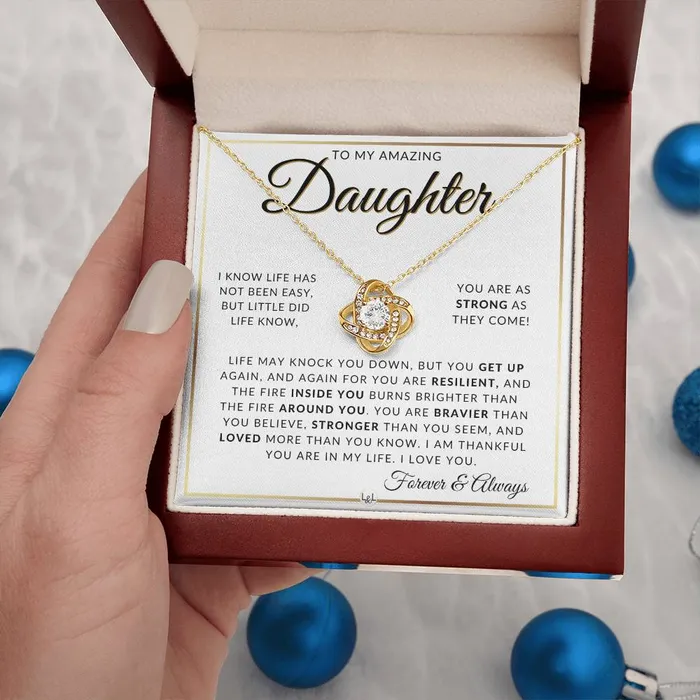 Daughter Gift Idea Pendant Necklace For My Daughter Sentimental Message of Encouragement Great Christmas Gift Birthday Present or Graduation Surprise ShineOn Fulfillment Necklaces