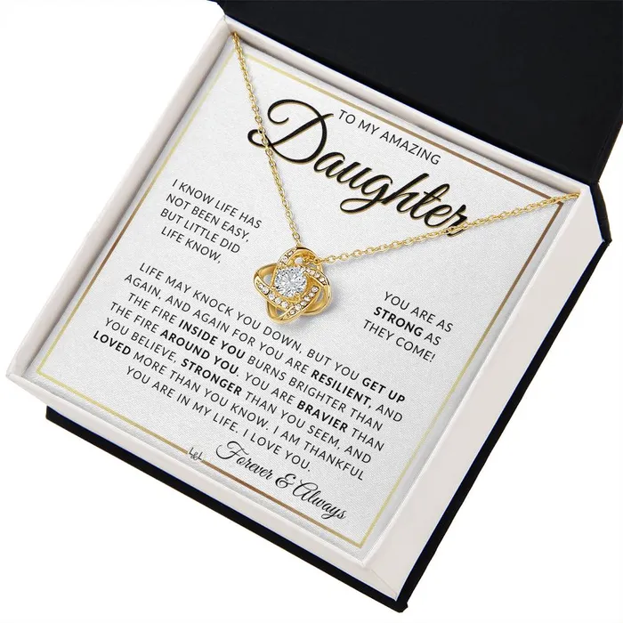 Daughter Gift Idea Pendant Necklace For My Daughter Sentimental Message of Encouragement Great Christmas Gift Birthday Present or Graduation Surprise ShineOn Fulfillment Necklaces