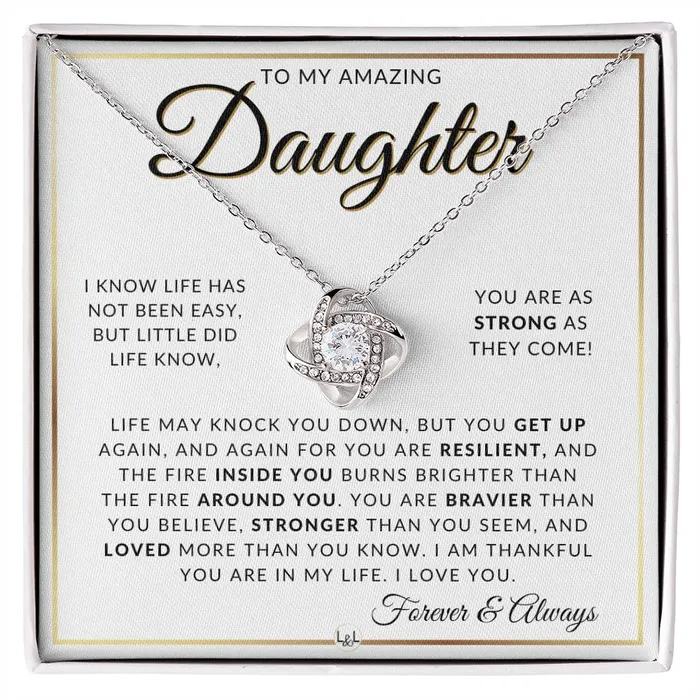 Daughter Gift Idea Pendant Necklace For My Daughter Sentimental Message of Encouragement Great Christmas Gift Birthday Present or Graduation Surprise ShineOn Fulfillment Necklaces