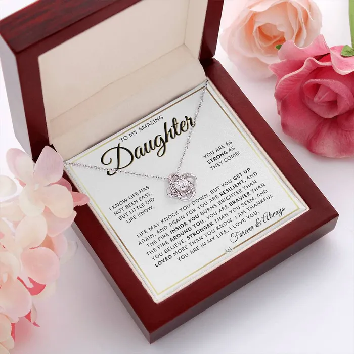 Daughter Gift Idea Pendant Necklace For My Daughter Sentimental Message of Encouragement Great Christmas Gift Birthday Present or Graduation Surprise ShineOn Fulfillment Necklaces
