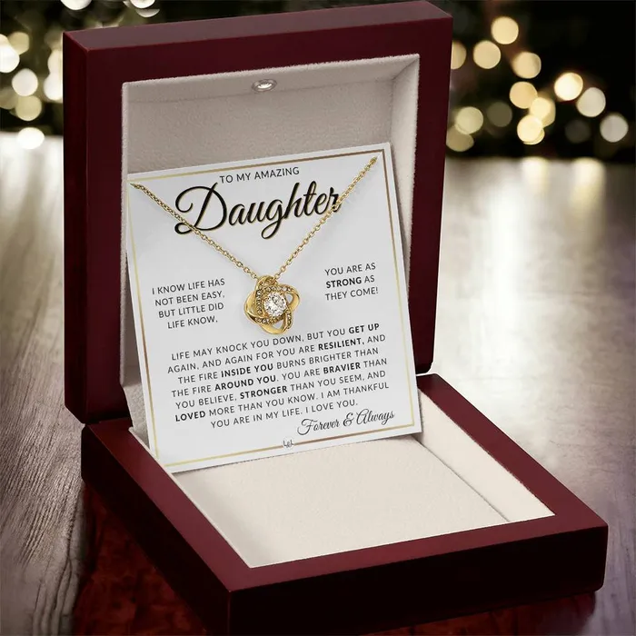 Daughter Gift Idea Pendant Necklace For My Daughter Sentimental Message of Encouragement Great Christmas Gift Birthday Present or Graduation Surprise ShineOn Fulfillment Necklaces