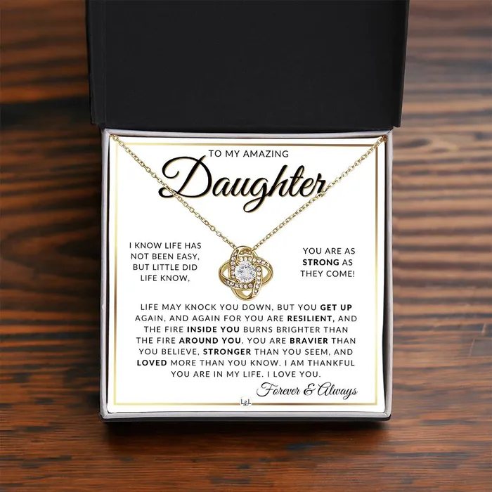 Daughter Gift Idea Pendant Necklace For My Daughter Sentimental Message of Encouragement Great Christmas Gift Birthday Present or Graduation Surprise ShineOn Fulfillment Necklaces
