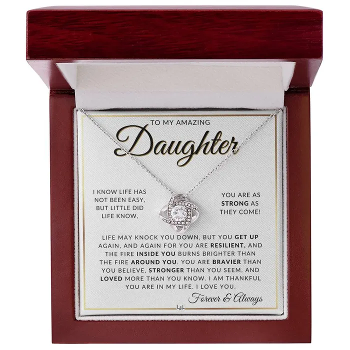 Daughter Gift Idea Pendant Necklace For My Daughter Sentimental Message of Encouragement Great Christmas Gift Birthday Present or Graduation Surprise ShineOn Fulfillment Necklaces