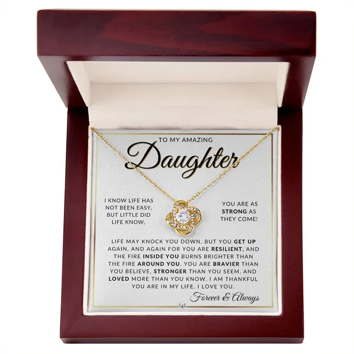 Daughter Gift Idea Pendant Necklace For My Daughter Sentimental Message of Encouragement Great Christmas Gift Birthday Present or Graduation Surprise ShineOn Fulfillment Necklaces