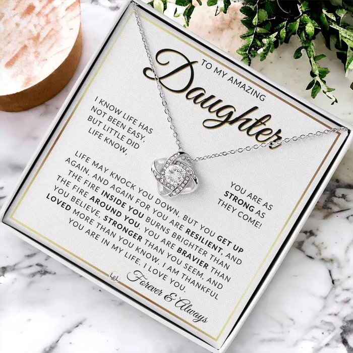 Daughter Gift Idea Pendant Necklace For My Daughter Sentimental Message of Encouragement Great Christmas Gift Birthday Present or Graduation Surprise ShineOn Fulfillment Necklaces