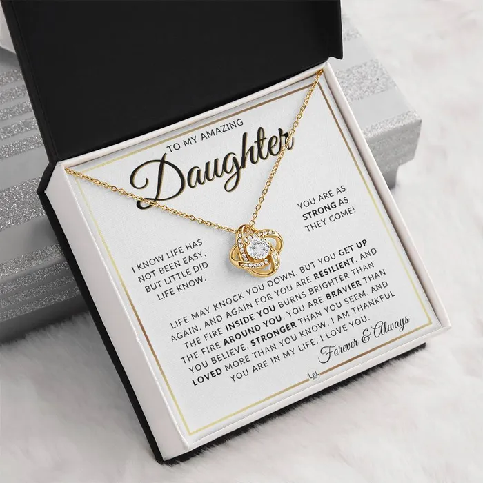 Daughter Gift Idea Pendant Necklace For My Daughter Sentimental Message of Encouragement Great Christmas Gift Birthday Present or Graduation Surprise ShineOn Fulfillment Necklaces