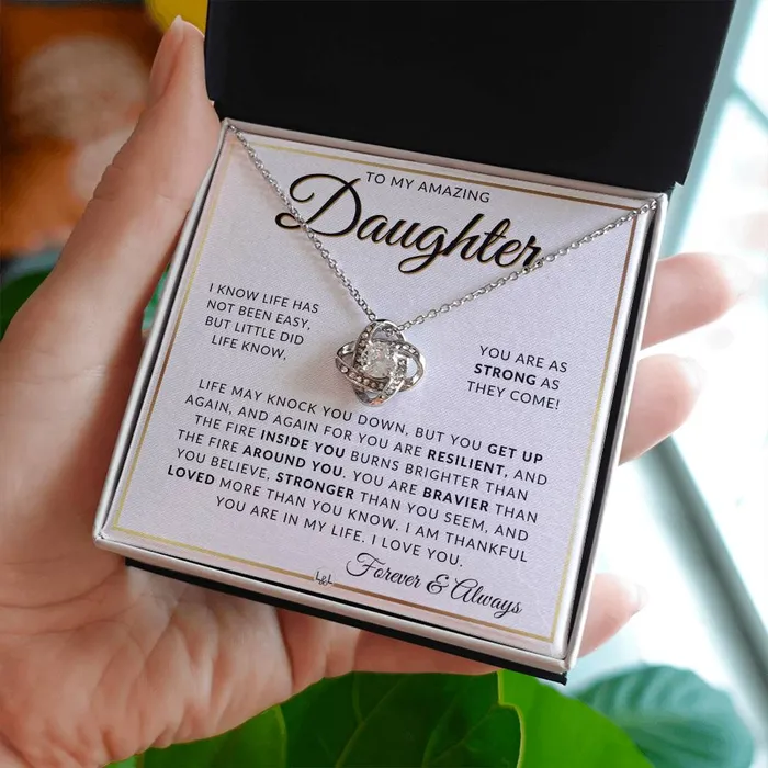 Daughter Gift Idea Pendant Necklace For My Daughter Sentimental Message of Encouragement Great Christmas Gift Birthday Present or Graduation Surprise ShineOn Fulfillment Necklaces
