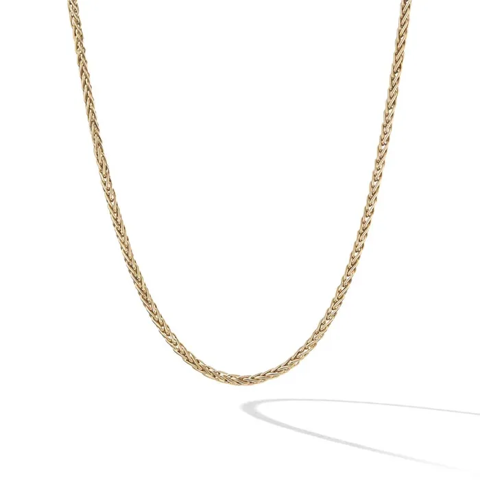 DAVID YURMAN INC Necklaces David Yurman 22 Wheat Chain Necklace in 18K Yellow Gold 25mm DAVID YURMAN INC Necklaces David Yurman 22 Wheat Chain Necklace in 18K Yellow Gold 25mm