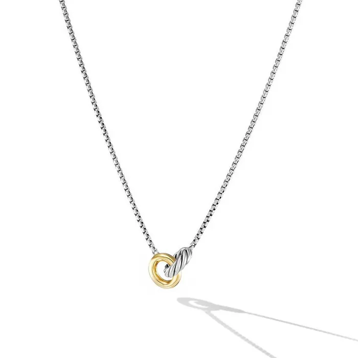 David Yurman Petite Cable Linked Necklace with 14K Yellow Gold DAVID YURMAN INC Necklaces David Yurman Petite Cable Linked Necklace with 14K Yellow Gold DAVID YURMAN INC Necklaces