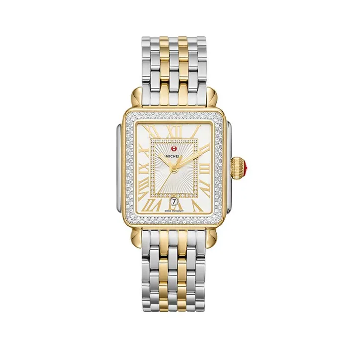 Deco Madison TwoTone Gold Diamond Dial Watch 33mm MICHELE WATCH COMPANY Rings Deco Madison TwoTone Gold Diamond Dial Watch 33mm MICHELE WATCH COMPANY Rings