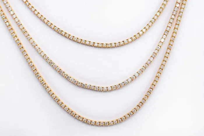 Diamond Tennis Necklace 4 ctw Special Crown Jewels Coin Necklaces