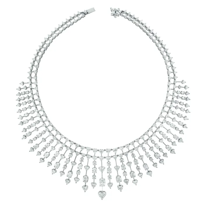 Earrings Beauvince Hearts Necklace Earrings Suite 5844 ct Diamonds in White Gold