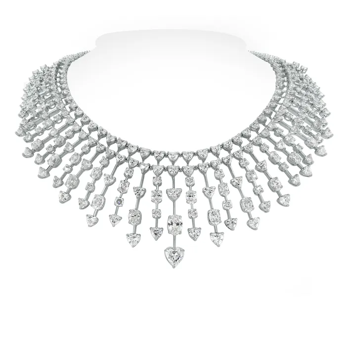 Earrings Beauvince Hearts Necklace Earrings Suite 5844 ct Diamonds in White Gold