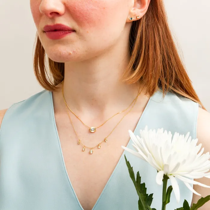 Earrings Corey Egan Large Aurora Teal Montana Sapphire Stud Earring in Yellow Gold