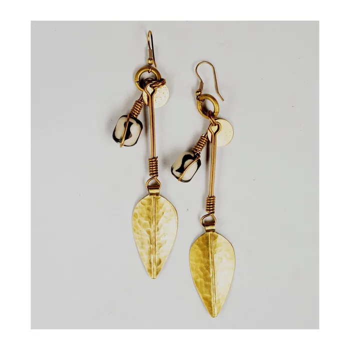 Earrings Culture Hub African Brass Dangling Earrings