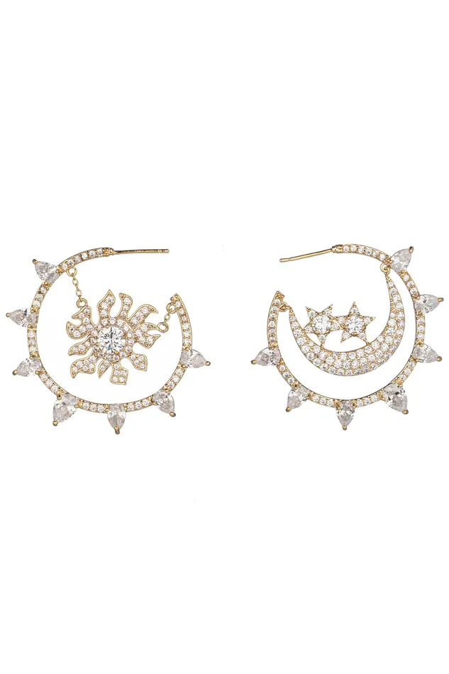 Earrings Noah Sun and Moon Loop Earrings Eye Candy LA
