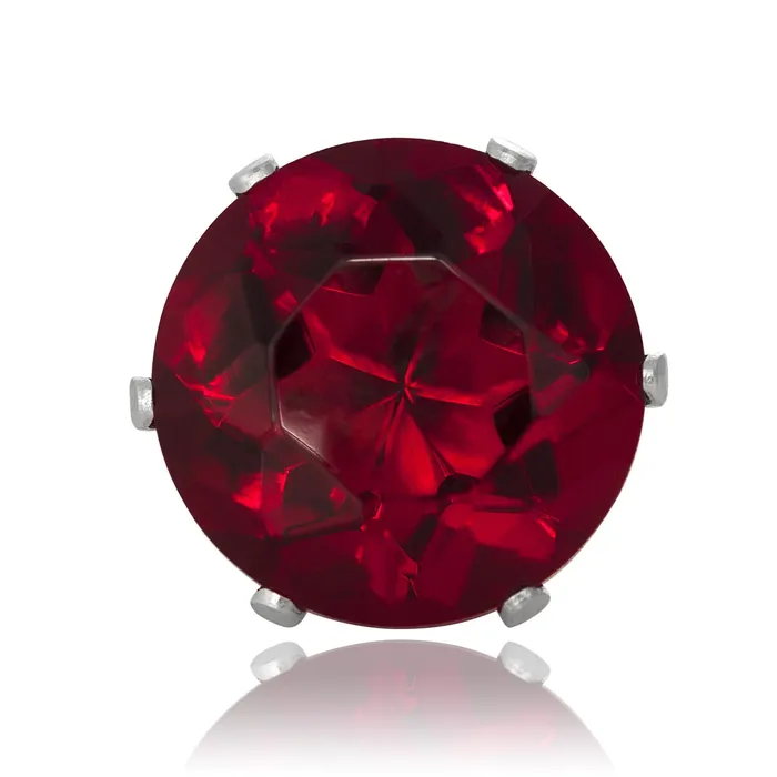 Earrings Teeda EZ2100 Round CZ Stud Earrings 11mm