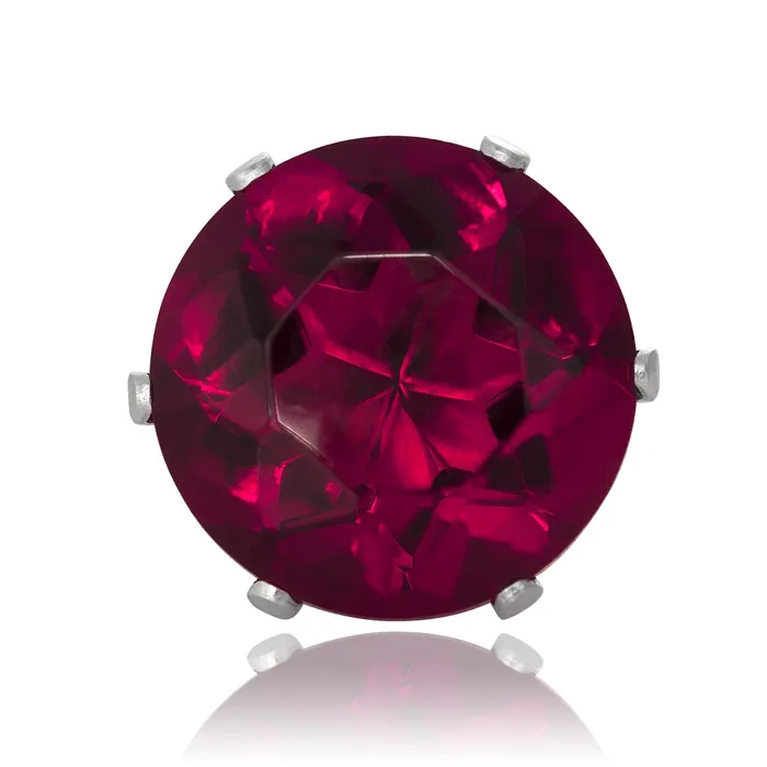 Earrings Teeda EZ2100 Round CZ Stud Earrings 11mm