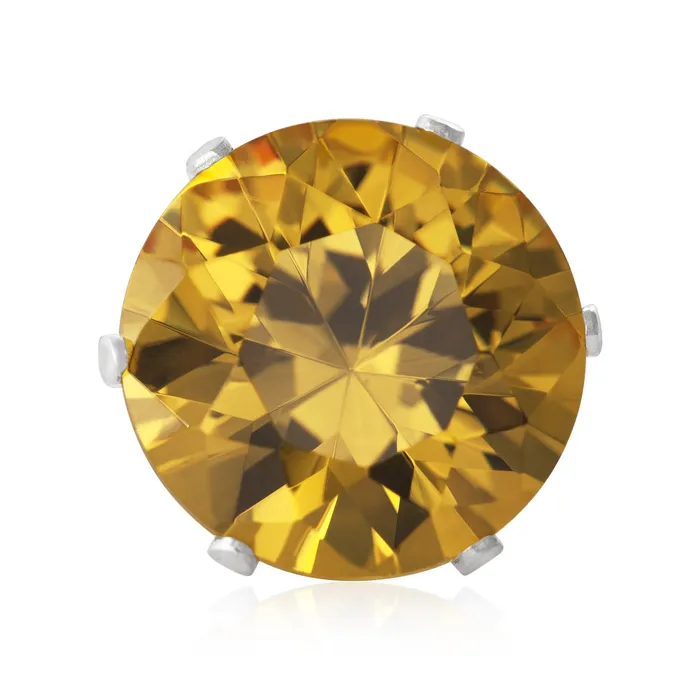 Earrings Teeda EZ2100 Round CZ Stud Earrings 11mm