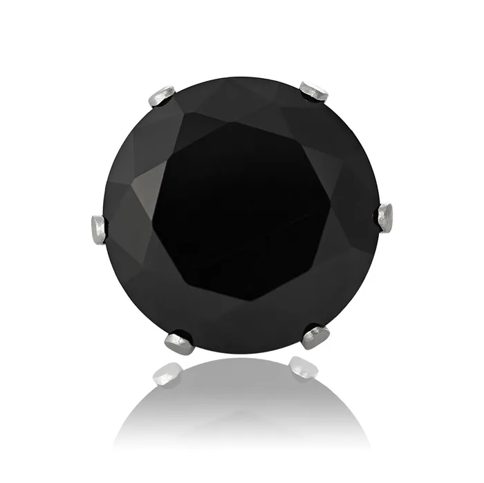 Earrings Teeda EZ2100 Round CZ Stud Earrings 11mm