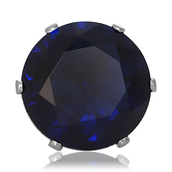 Earrings Teeda EZ2100 Round CZ Stud Earrings 11mm