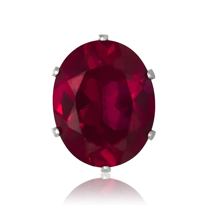 Earrings Teeda EZ2230 Oval CZ Stud Earrings 8x6mm