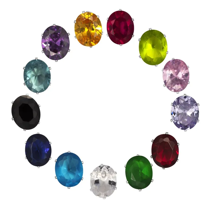 Earrings Teeda EZ2230 Oval CZ Stud Earrings 8x6mm