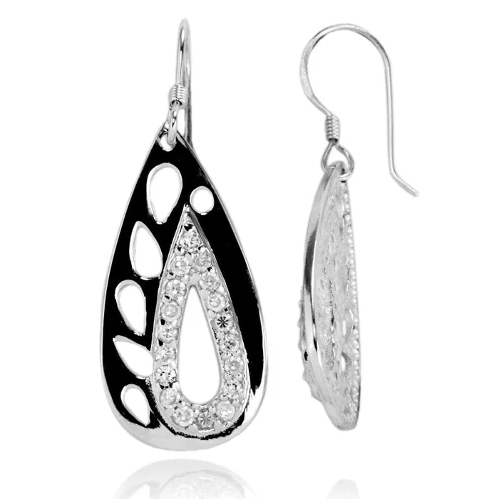 Earrings Teeda EZ7018 Teardrop CZ Earrings