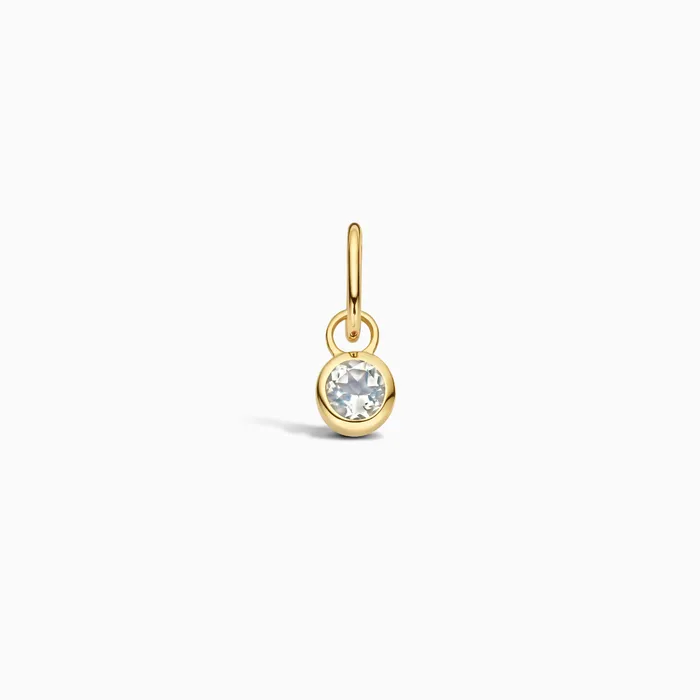 Eline Rosina Charm Necklaces Birthstone Charm March