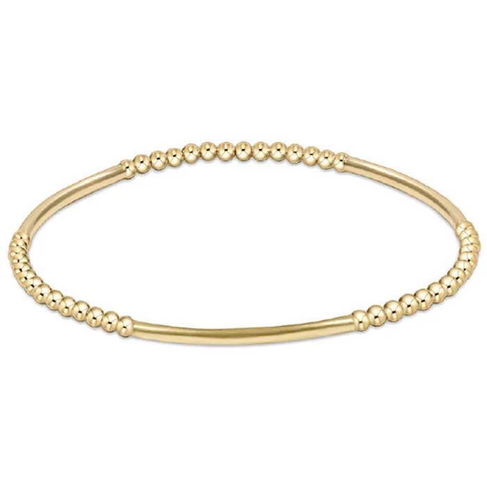 enewton Bracelets Bliss Bar Gold Pattern 25mm Bead Bracelet Gold