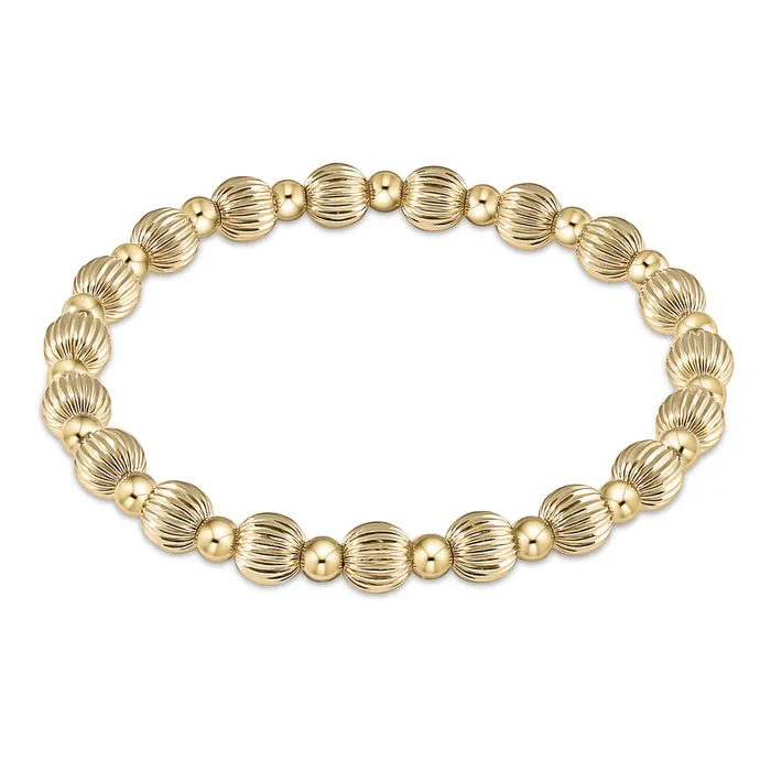 enewton Bracelets Dignity Grateful Pattern 6mm Bead Bracelet Gold