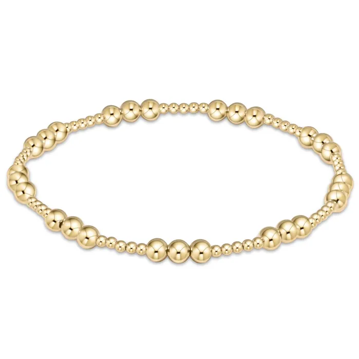 enewton Classic Joy Pattern 4mm Bead Bracelet Gold Bracelets