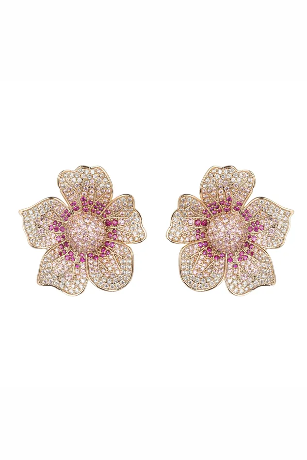 Evelyn CZ Stud Earrings Eye Candy LA Earrings