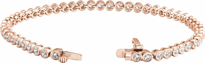 Everything I Want 35 CTW LabGrown Diamond BezelSet 7 Bracelet Solid 14K White Yellow Rose Gold Storyteller by Vintage Magnality Bracelets