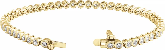 Everything I Want 35 CTW LabGrown Diamond BezelSet 7 Bracelet Solid 14K White Yellow Rose Gold Storyteller by Vintage Magnality Bracelets