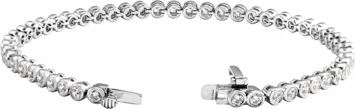 Everything I Want 35 CTW LabGrown Diamond BezelSet 7 Bracelet Solid 14K White Yellow Rose Gold Storyteller by Vintage Magnality Bracelets
