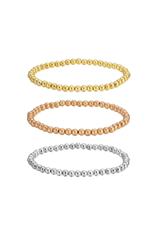 Eye Candy LA Bracelets Ivy Gold Tones Beaded Bracelet Set