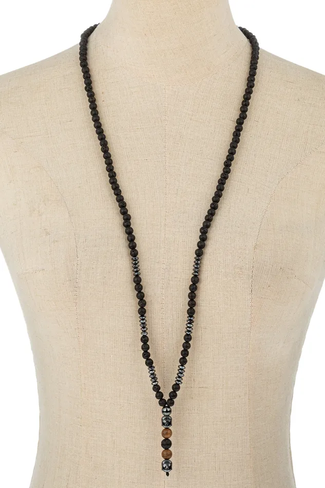 Eye Candy LA Buddha Agate Necklace Necklaces