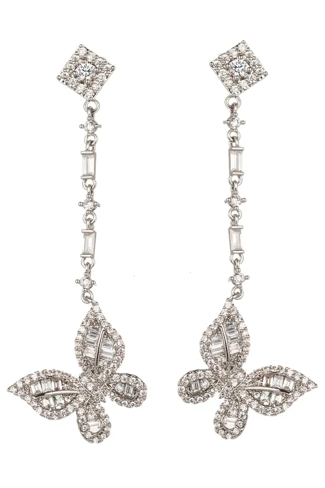 Eye Candy LA Earrings Luna Butterfly CZ Drop Earring