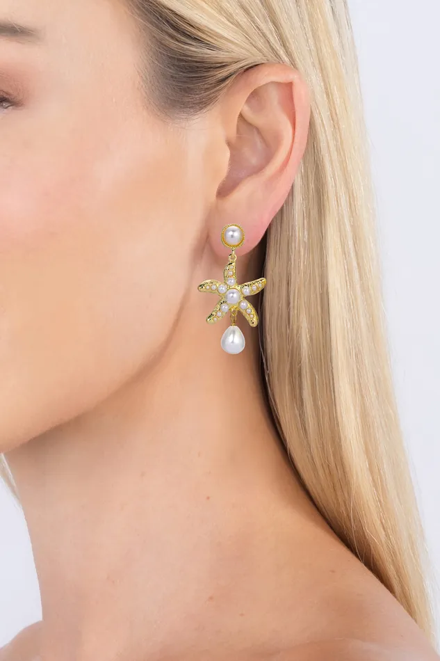 Eye Candy LA Earrings Zasa Starfish Dangle Earrings