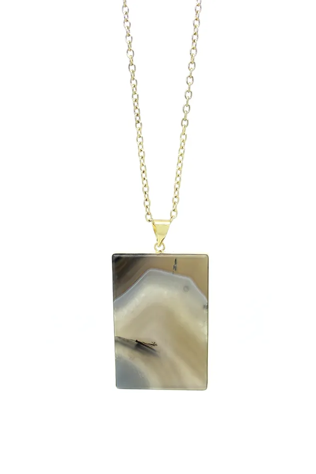 Eye Candy LA Evelyn Agate Stone Necklace Necklaces