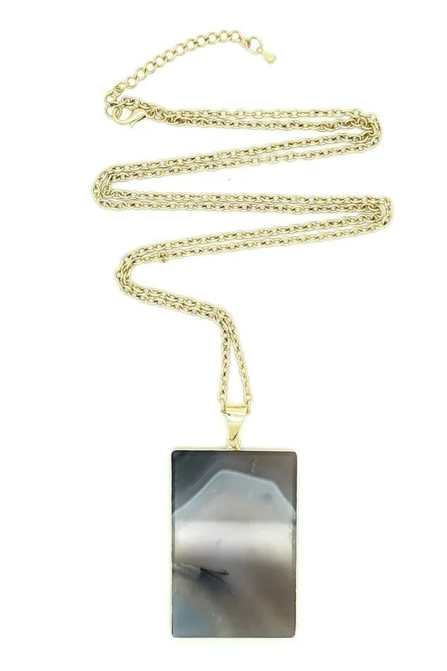 Eye Candy LA Evelyn Agate Stone Necklace Necklaces